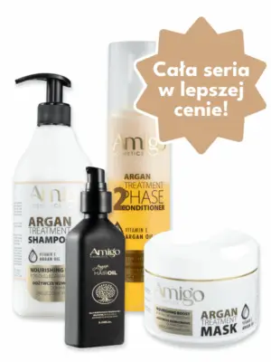 Zestaw ARGAN | Szampon 450 ml + Maska 250 ml + Odżywka dwufazowa 400 ml + Olejek Arganowy 100 ml