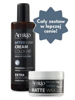 Zestaw dla mężczyzn | Krem po goleniu 400 ml + Wosk matowy do stylizacji włosów 100 ml